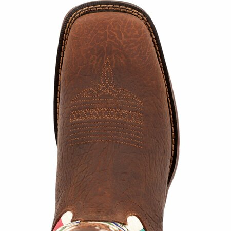 Durango Rebel by Steel Toe Mexico Flag Western Boot, SANDY BROWN/MEXICO FLAG, W, Size 11 DDB0431